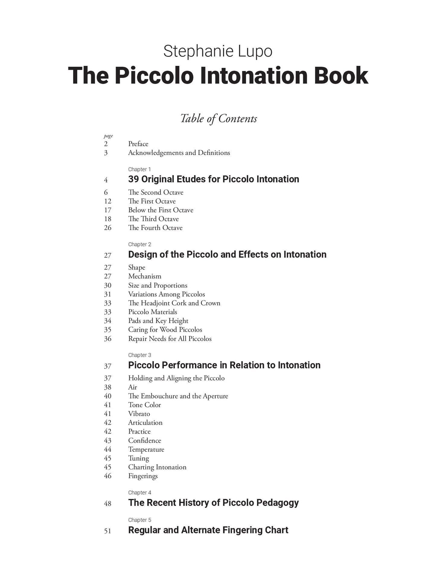 Lupo - The Piccolo Intonation Book