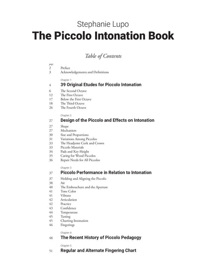 Lupo - The Piccolo Intonation Book