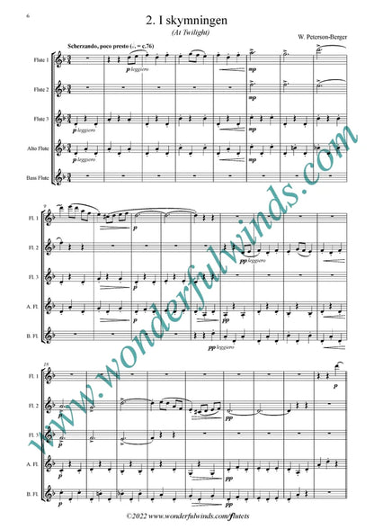 Peterson-Berger, W - Four pieces from Frösöblomster  -  Flute  Choir    Digital Download