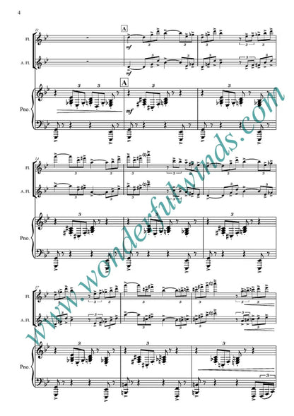 Carr, J. - Winter in Sherwood Trio for alto flute, flute and piano - Digital Download