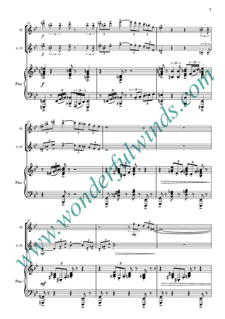 Carr, J. - Winter in Sherwood Trio for alto flute, flute and piano - Digital Download