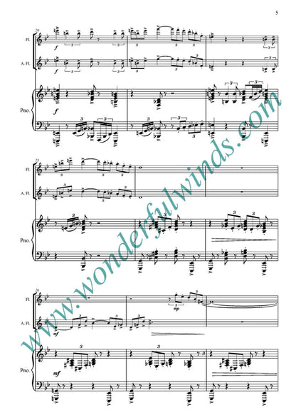 Carr, J. - Winter in Sherwood Trio for alto flute, flute and piano - Digital Download