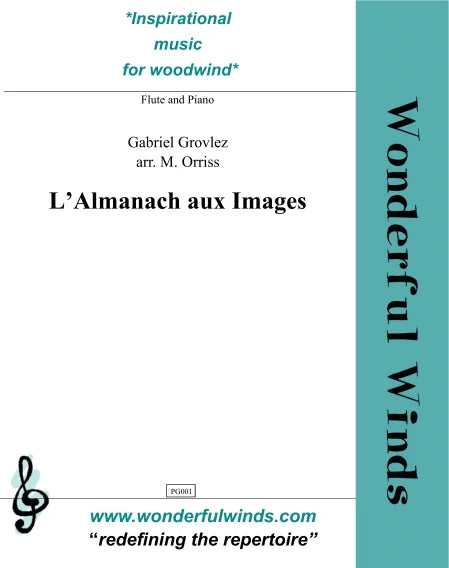 Grovlez L'Almanach aux Images arr Mel Orriss - for flute and piano - Digital download