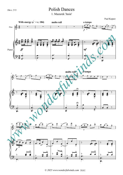 Kopetz, P. - Polish Dances for flute and piano- Digital Download