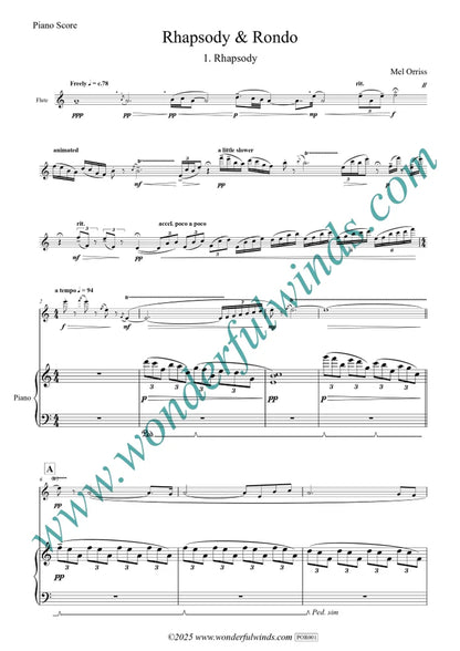 Orriss, M - Rhapsody & Rondo for flute and piano - Digital Download