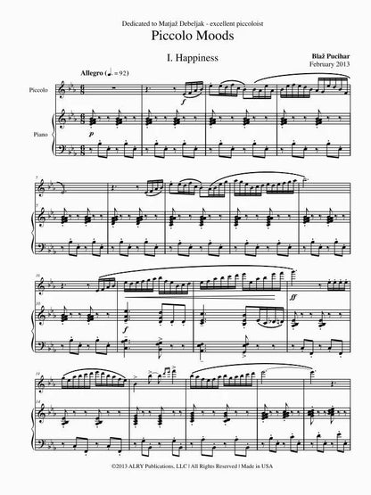 Pucihar - Piccolo Moods for Piccolo and Piano