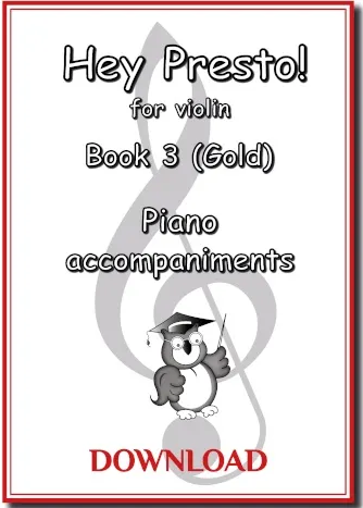 Hey Presto! for Violin Bk 3 PIANO DOWNLOAD