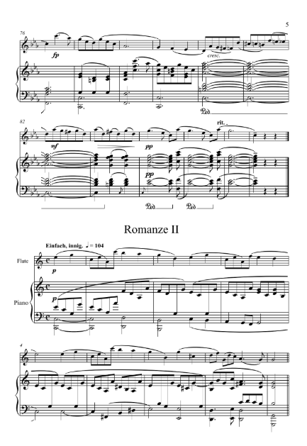 Robert Schumann Ed Melanie Thorne - Three Romances for flute and piano - Digital Download