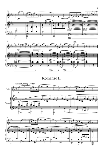 Robert Schumann Ed Melanie Thorne - Three Romances for flute and piano - Digital Download