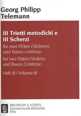 Telemann - 3 Trietti metodichi e 3 Scherzi  - Vol. 3: in D major/D minor (Digital Edition)