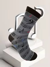 Socks with music notes various colors