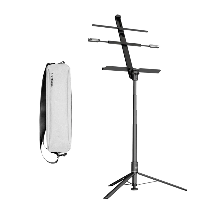 Music Stand - KraftGeek Solo Gig Bravo Music Stand with Bag,