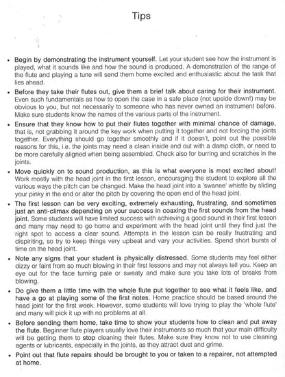 Starting Out - Tips, Traps and Troubleshooting for the Beginning Flute Teacher