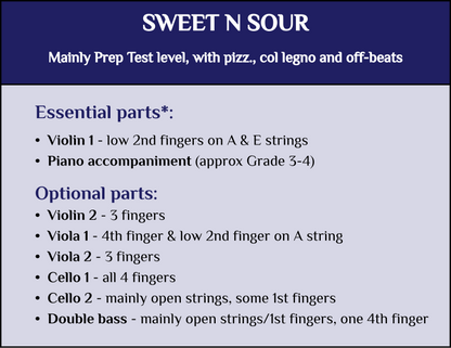 Music for string groups – Sweet n sour