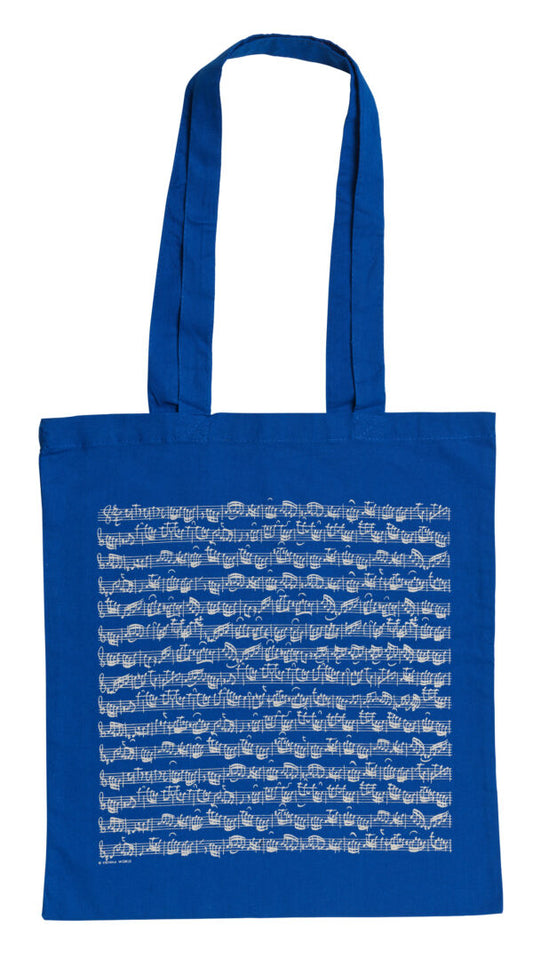 Tote Bag Sheet Music – Blue – Long Handle