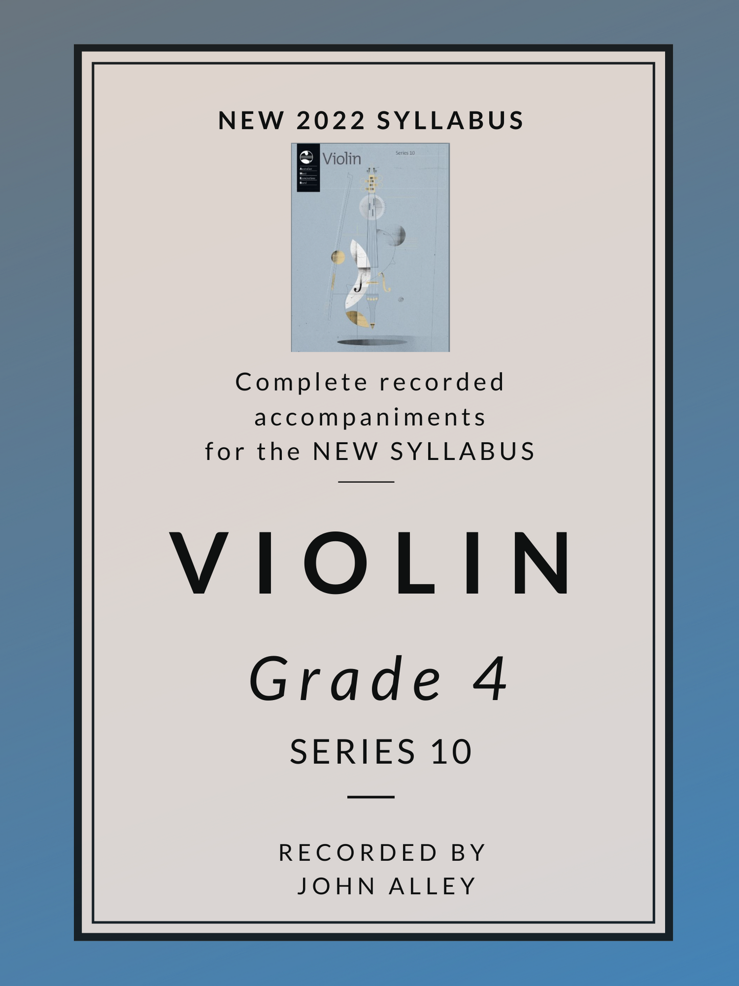 AMEB recorded accompaniments for Violin Grade 4 Series 10.