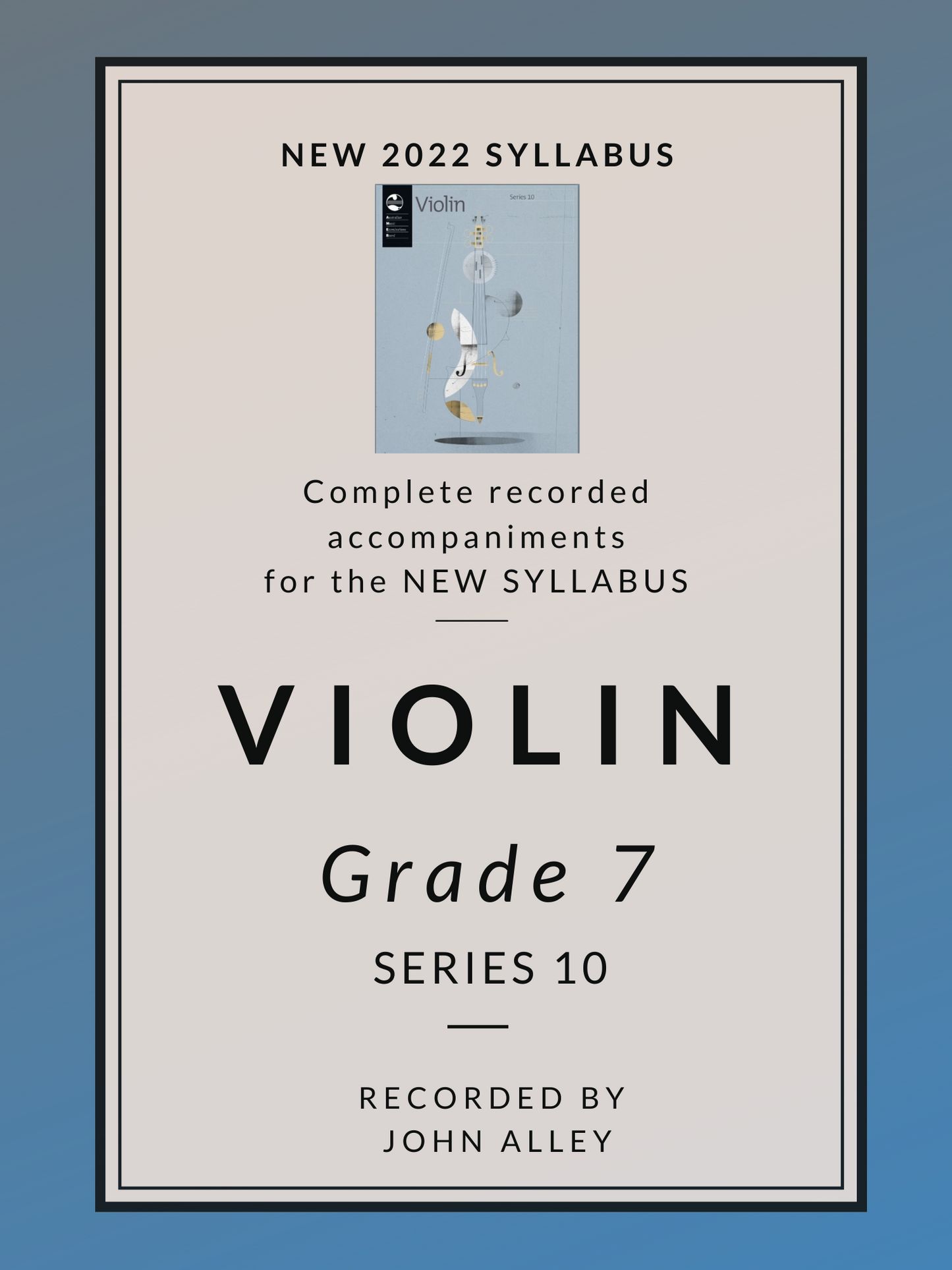 AMEB recorded accompaniments for Violin Grade 7 Series 10.