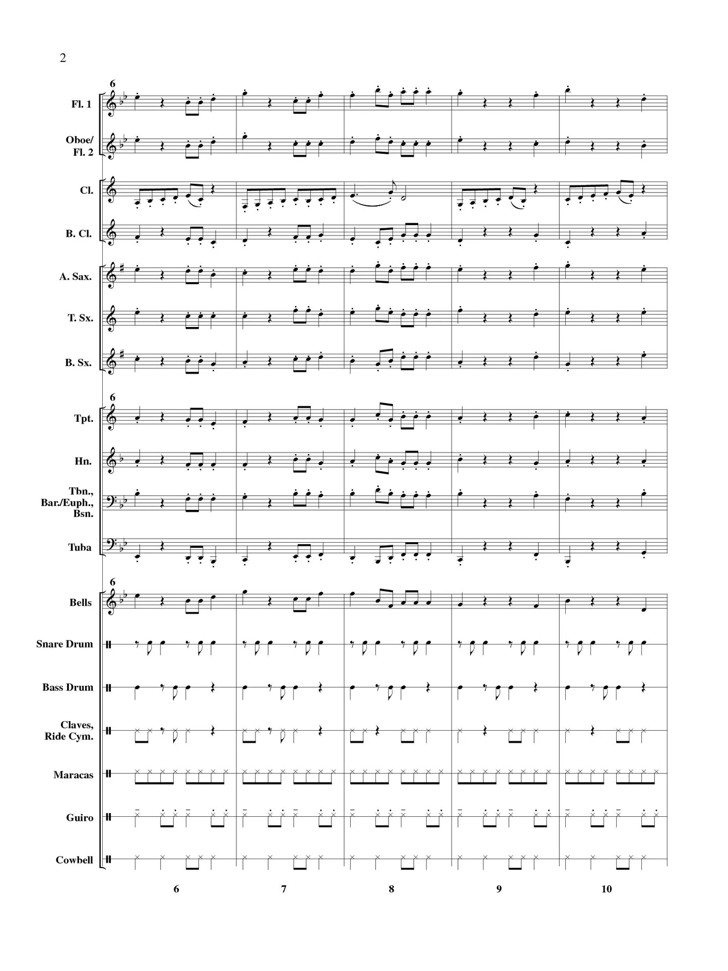 Michaels - Bluesy Chalumeau Cha-Cha (Concert Band)