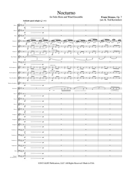 Strauss (arr. Kerstetter) - Nocturno (Solo Horn and Wind Ensemble)