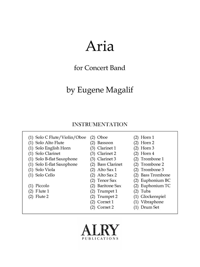 Magalif - Aria (Concert Band
