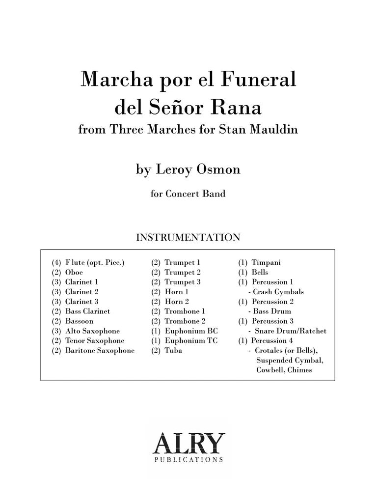 Osmon - Marcha por el Funeral del Señor Rana (Concert Band)