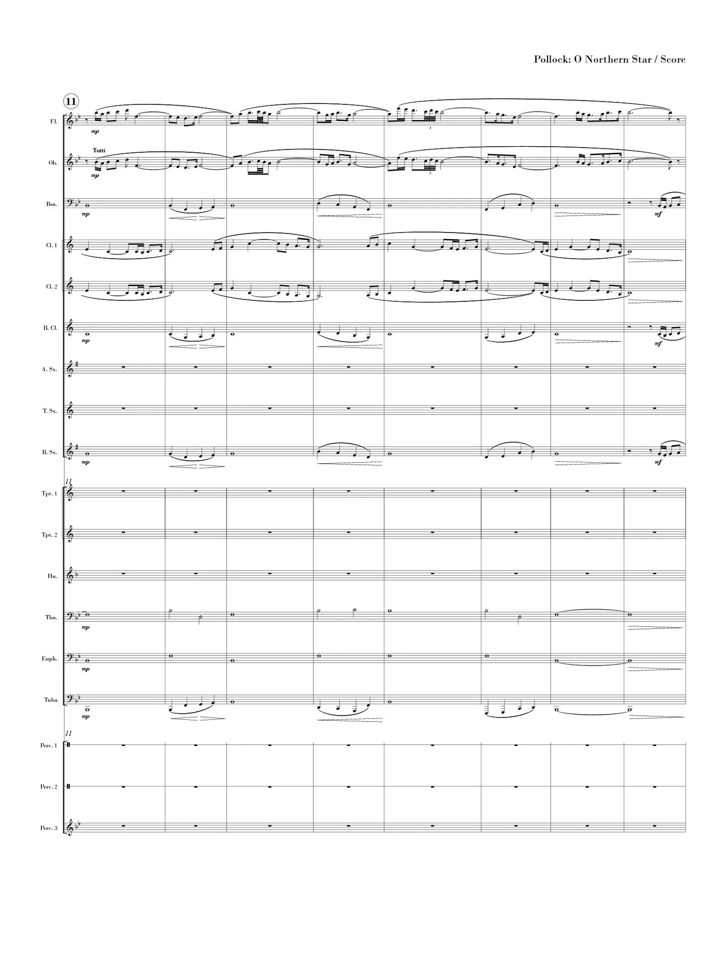 Pollock (arr. Westberry) - O Northern Star (Concert Band)