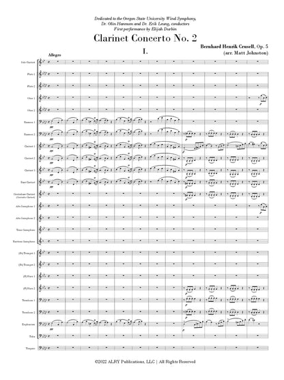 Crusell (arr. Johnston) - Concerto No. 2, Op. 5 (Solo Clarinet and Concert band)