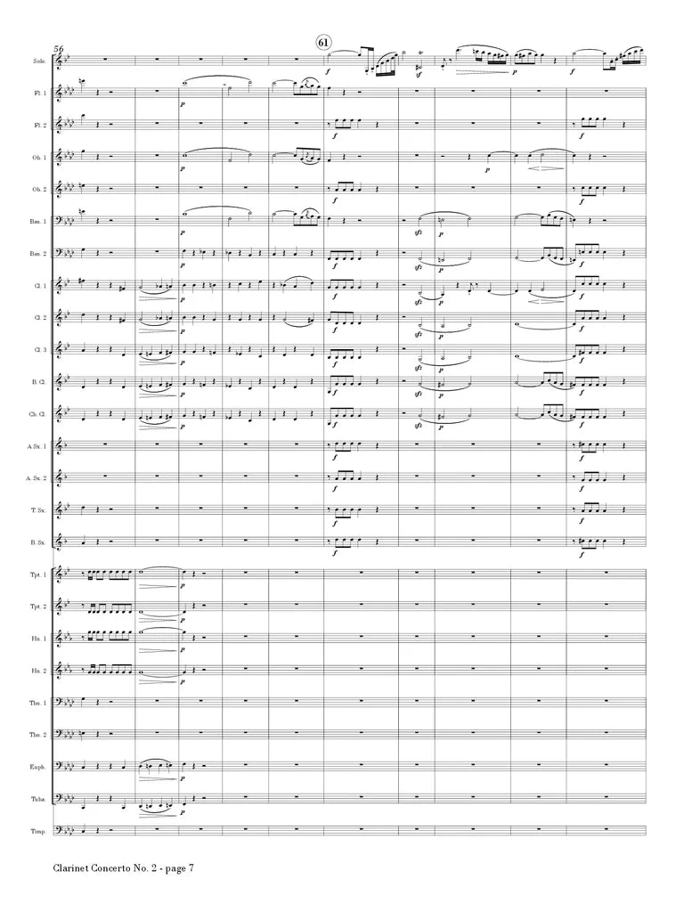Crusell (arr. Johnston) - Concerto No. 2, Op. 5 (Solo Clarinet and Concert band)