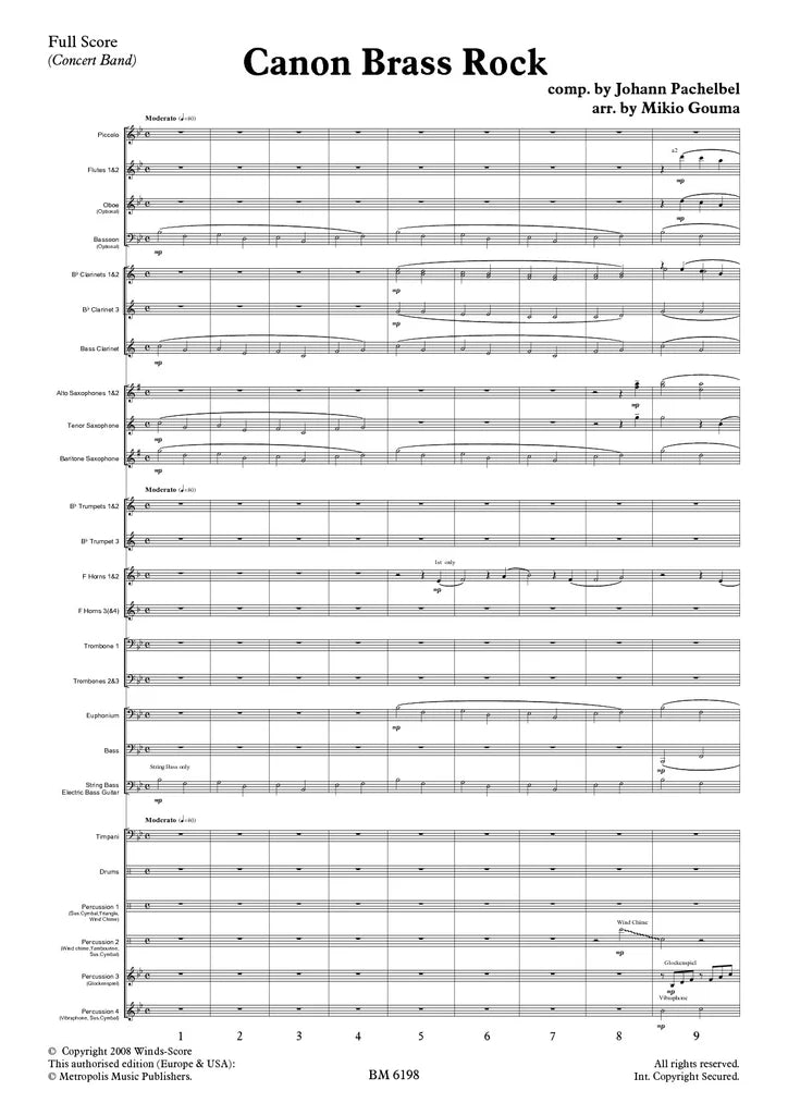 Pachelbel - Canon Brass Rock for Wind Band (arr. Guoma)