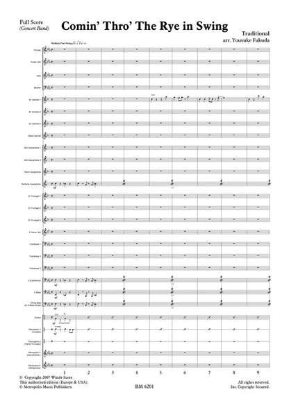 Fukuda - Comin' Thro' the Rye for Wind Band