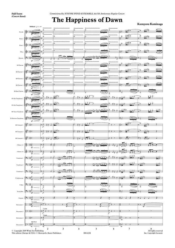 Kaminaga - The Happiness of Dawn for Wind Band
