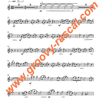 Wrap Around Straight for saxophone ensemble and rhythm section- Digital Download