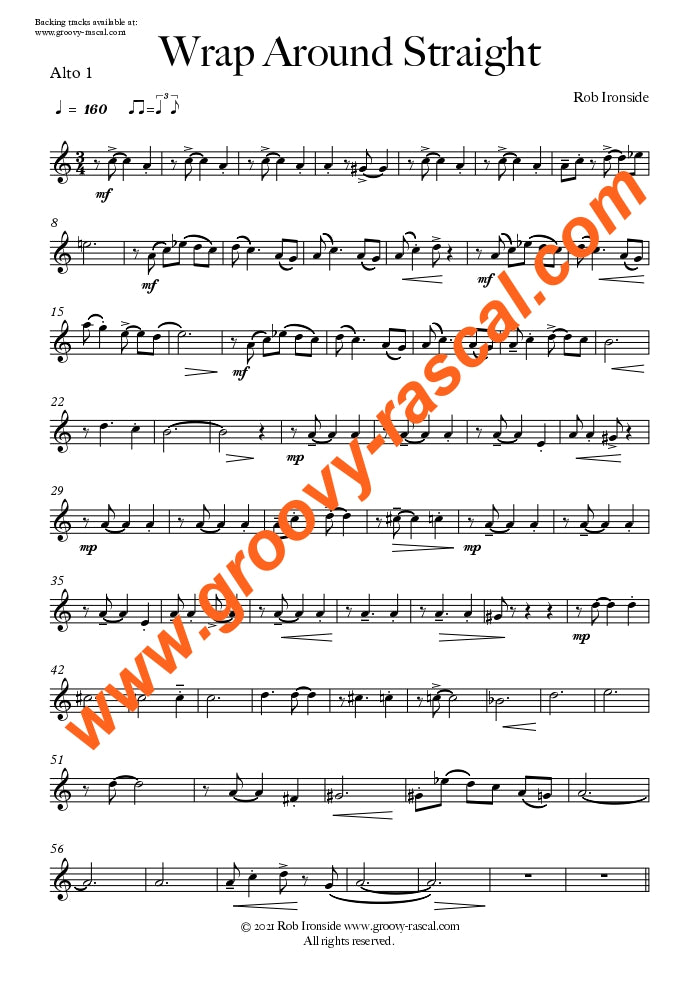 Wrap Around Straight for saxophone quartet- Digital Download