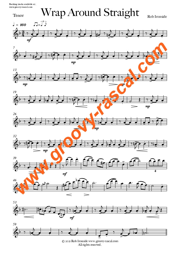 Wrap Around Straight for saxophone quartet- Digital Download