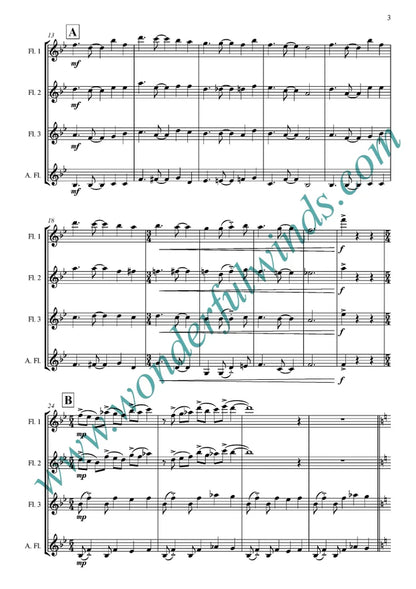 Angels From the Realms of Glory - Montgomery, J./Smart, H.- for flute quartet (3 C flutes and 1 alto)-   Digital Download
