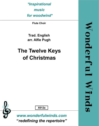 The Twelve Keys of Christmas - Trad. English/Pugh - Flute  Choir    Digital Download