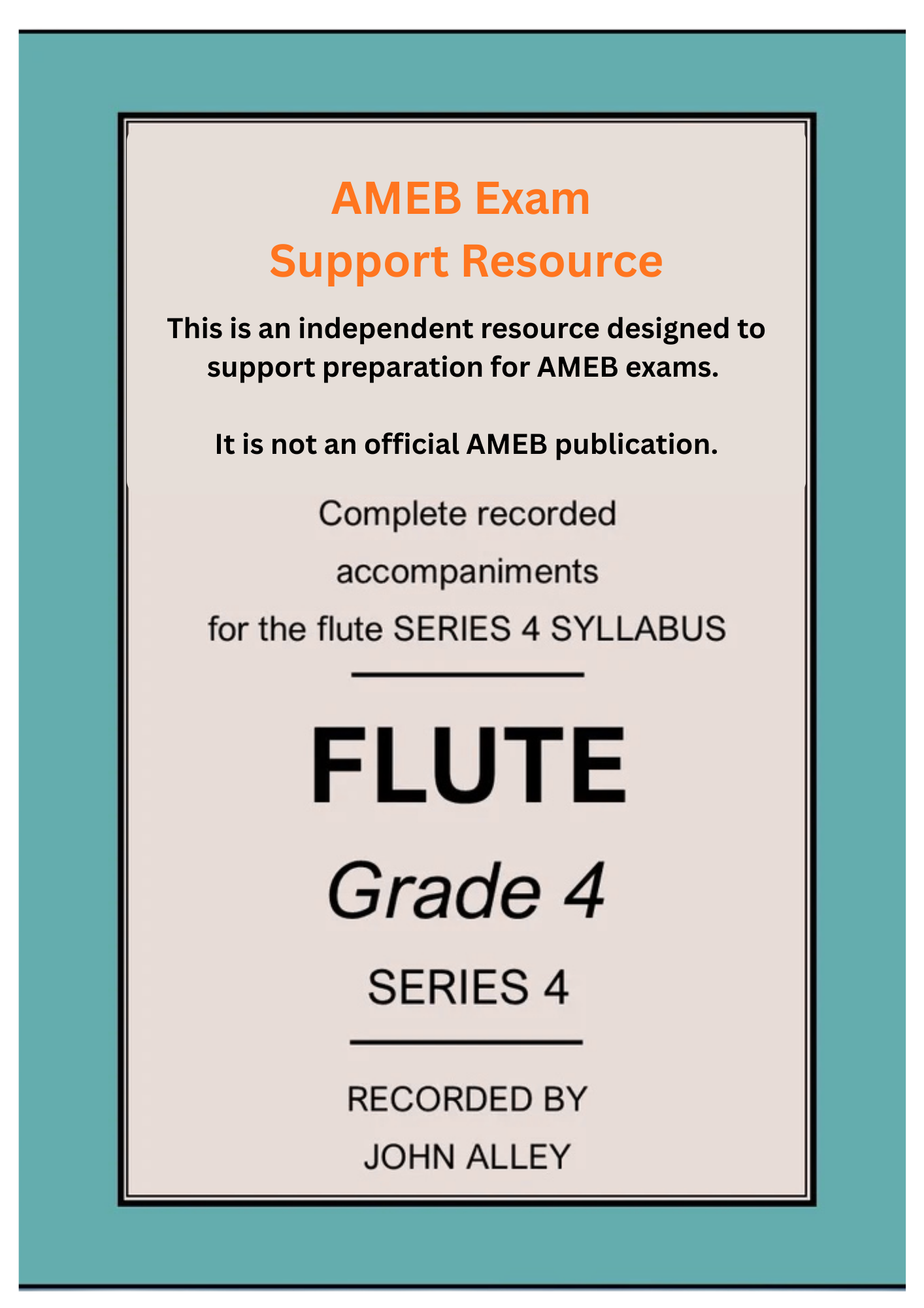 Recorded accompaniments for AMEB Grade 4 Series 4 Flute Support resource