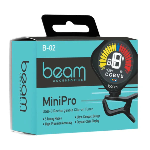 Beam Accessories MiniPro Rechargeable Clip-on Tuner B-02
