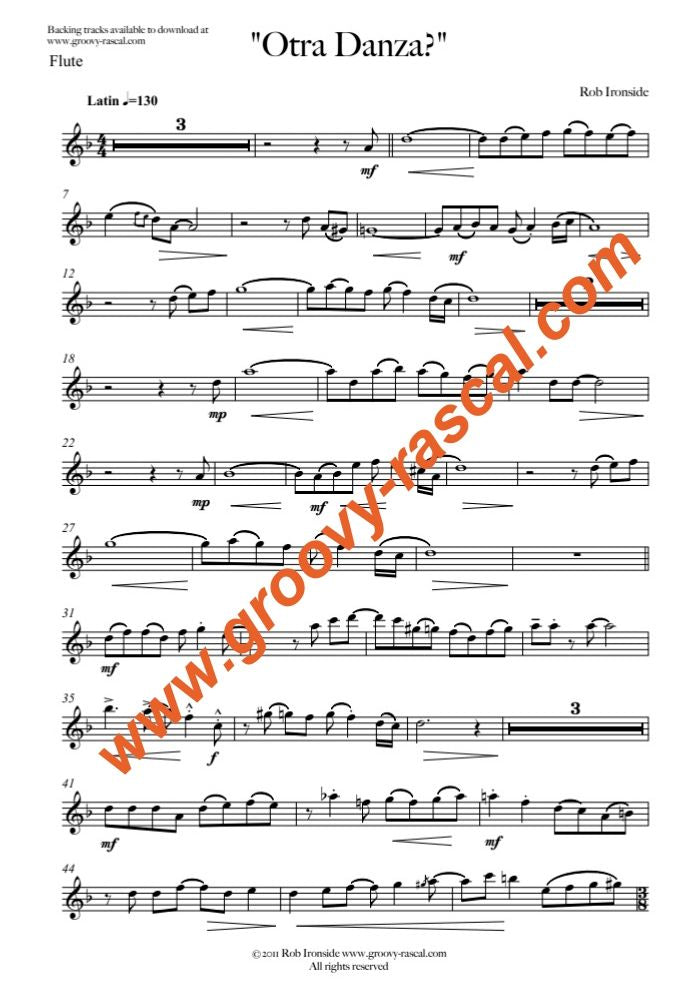 Ironside, Rob "Otra Danza?" for flute and piano - Digital Download