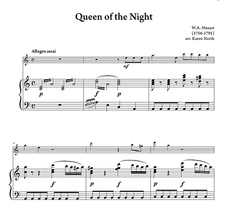 Mozart Arr North, Karen - Queen of the Night