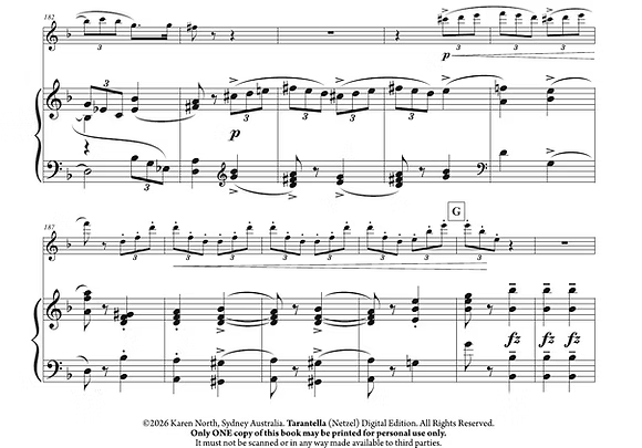 Netzel, Laura Arr North, Karen -Tarantella for flute and piano
