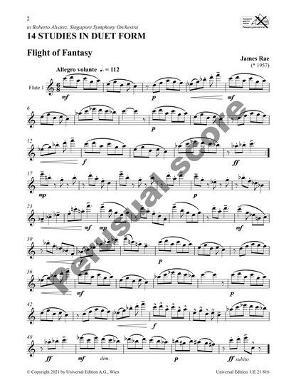 Rae, James - 14 Studies in Duet Form for 2 flutes