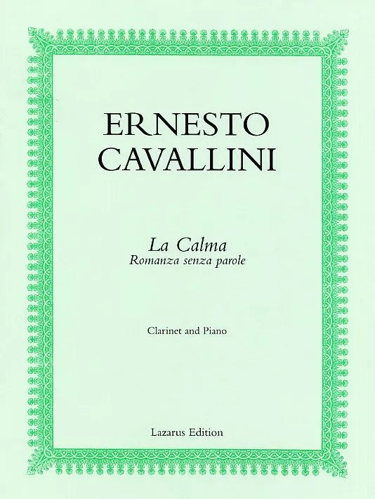 Cavallini, E - La Calma for clarinet and piano