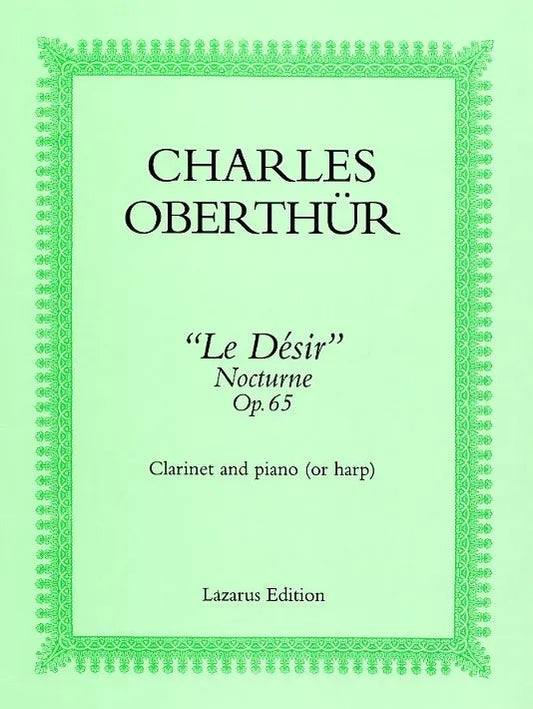 Oberthur, C - Les Desir for clarinet and piano/harp