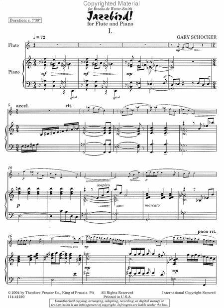 Schocker, Gary - Jazzbird! for flute and piano