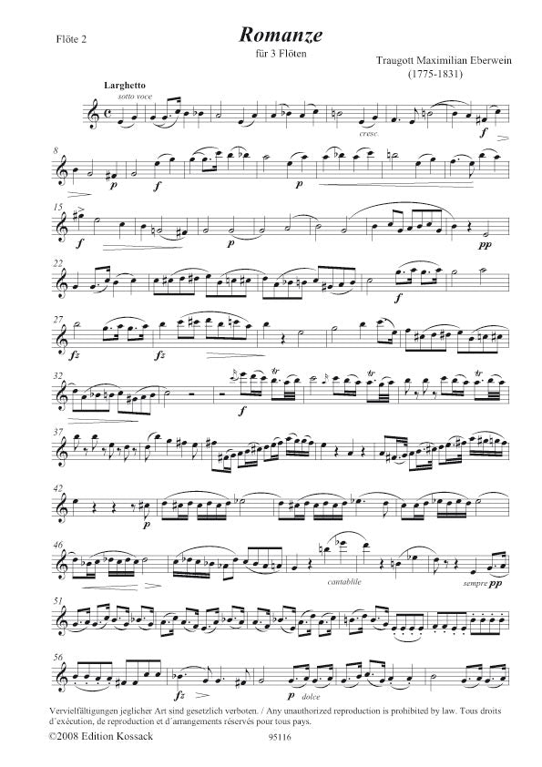 Eberwein, Tr. M. - Romance for 3 flutes