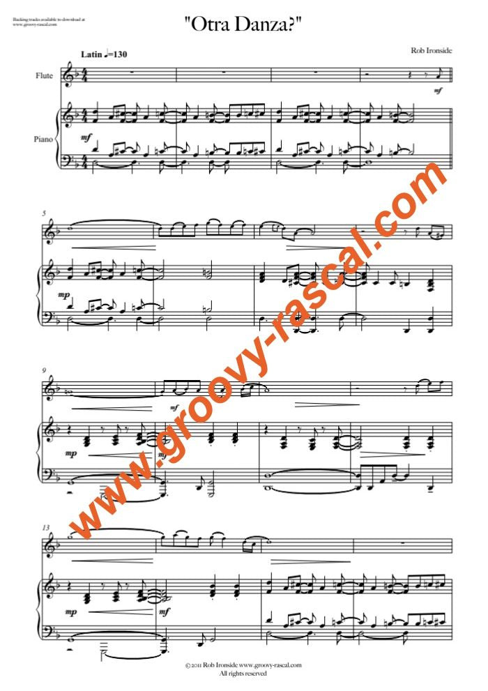 Ironside, Rob "Otra Danza?" for flute and piano - Digital Download