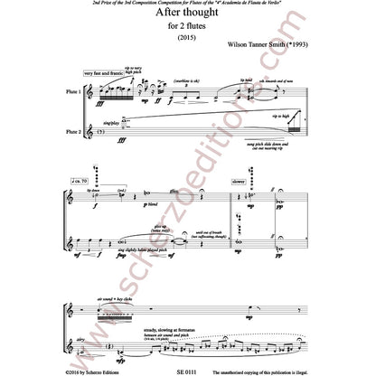 Tanner Smith, Wilson - After thought for 2 flutes