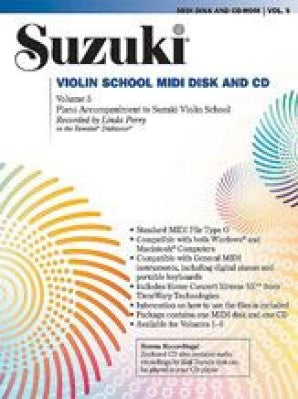 Suzuki Violin School Volume 5 Midi CD Piano Accompaniment