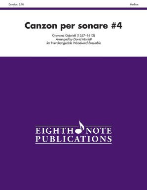 Gabrieli Giovanni-  Canzon per sonare #4 Flexible Woodwind Ensemble